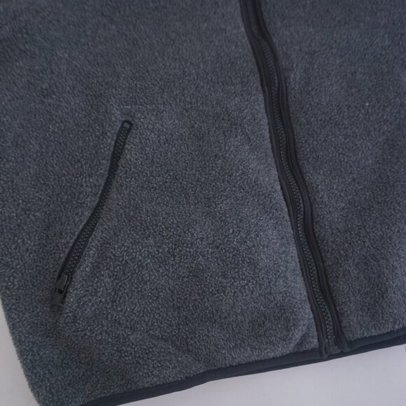 Vintage '90S Extra Sport Graphite Gray Fleece Outdoor Hiking Zip Up Sweater L - Picture 7 of 10